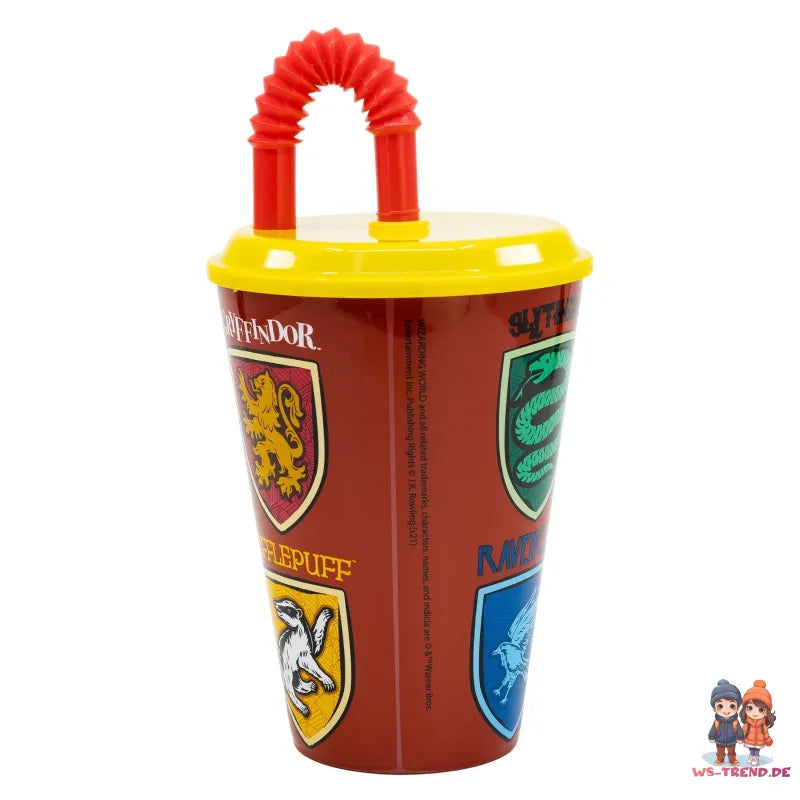 Harry Potter 2 teiliger Set Lunchbox mit Trinkbecher - WS-Trend.de Hogwarts teiliges Lunch - Brotdose Strohhalm