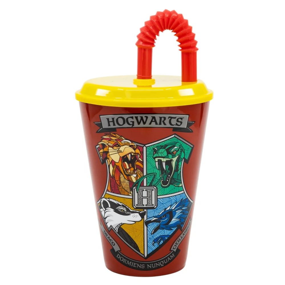 Harry Potter 2 teiliger Set Lunchbox mit Trinkbecher - WS-Trend.de Hogwarts teiliges Lunch - Brotdose Strohhalm