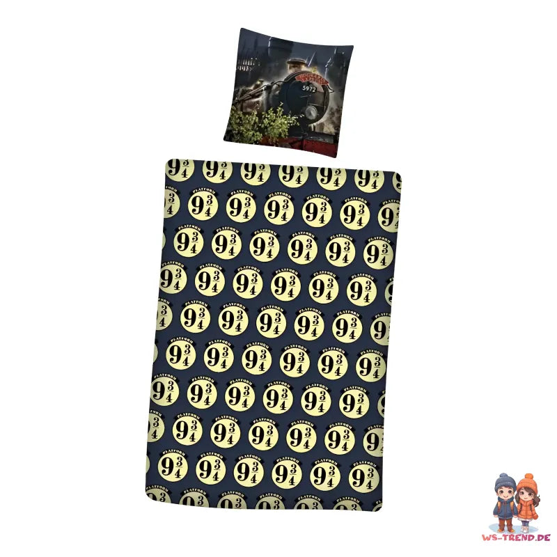 Harry Potter Hogwarts Bettwäsche 2tlg Set 135x200 80x80 cm 100% Baumwolle - WS-Trend.de