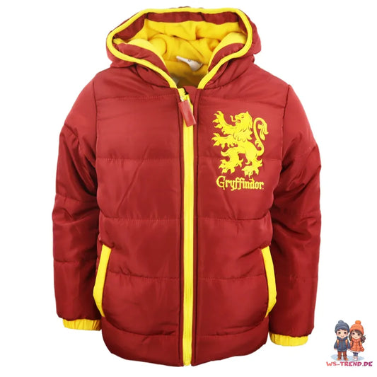 Harry Potter Gryffindor Kinder Winterjacke mit Kapuze - WS-Trend.de Herbst Jacke Jungen 104 - 140