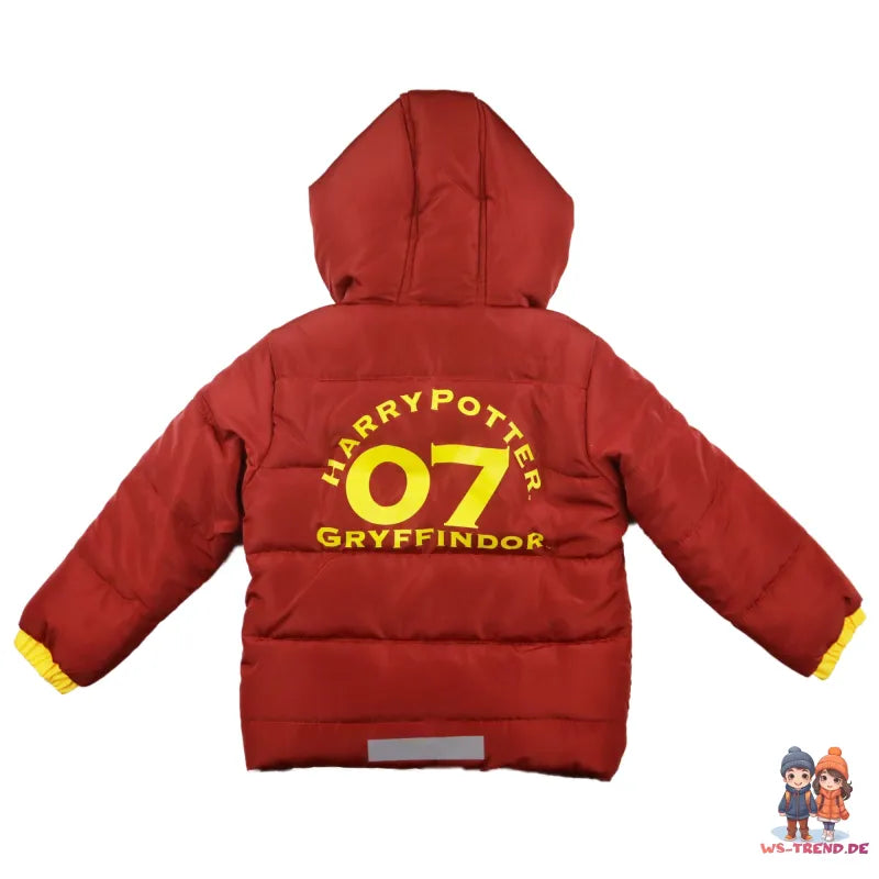 Harry Potter Gryffindor Kinder Winterjacke mit Kapuze - WS-Trend.de Herbst Jacke Jungen 104 - 140