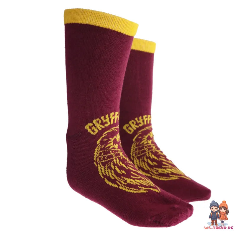 Harry Potter Gryffindor Slytherin Sneaker Kinder Socken 2er Pack - WS-Trend.de 27 - 38 Unisex