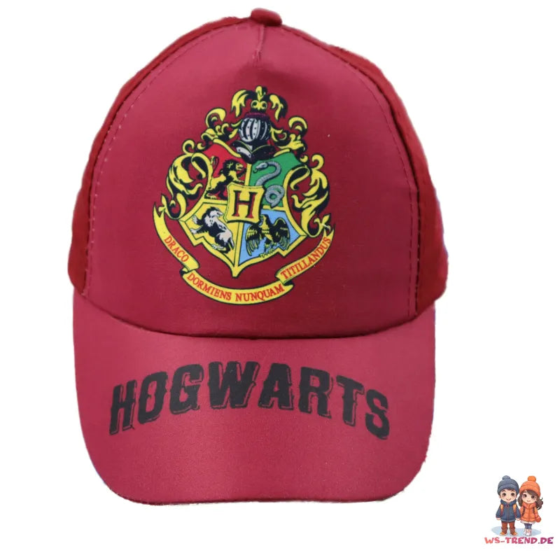 Harry Potter Hogwarts - Herren Kinder Baseball Kappe - WS-Trend.de Basecap Jungen Rot Schwarz 54 56