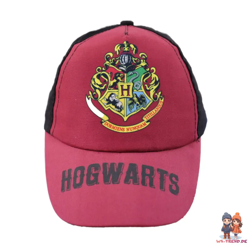 Harry Potter Hogwarts - Herren Kinder Baseball Kappe - WS-Trend.de Basecap Jungen Rot Schwarz 54 56