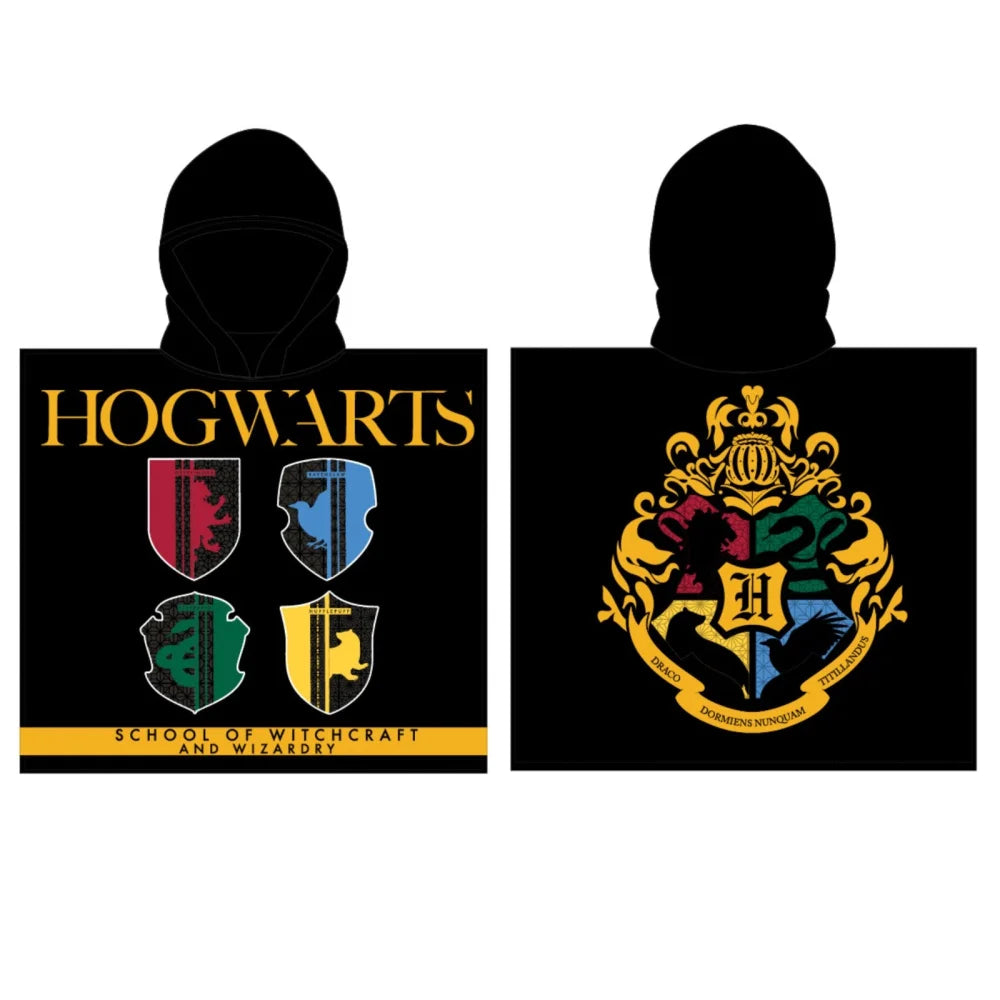 Harry Potter Hogwarts Kinder Badeponcho - WS-Trend.de Mikrofaser Poncho Badetuch Strandtuch 55x110 cm