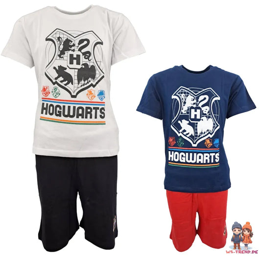 Harry Potter Hogwarts Kinder Jugend Schlafanzug Pyjama - WS-Trend.de kurzarm 134 -164 baumwolle