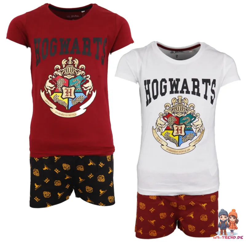 Harry Potter Hogwarts Kinder Schlafanzug Pyjama - WS-Trend.de Hogwart School kurzarm 134 -164 baumwolle