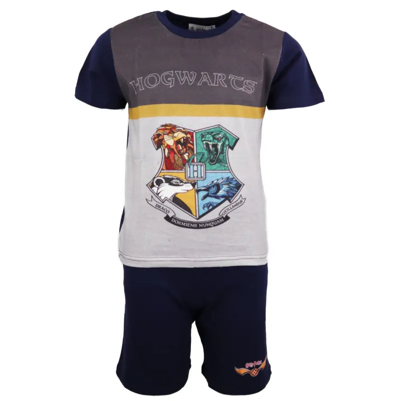 Harry Potter Hogwarts Kinder Schlafanzug Pyjama kurz - WS-Trend.de Hogwart kurzarm 116 bis 164 Baumwolle