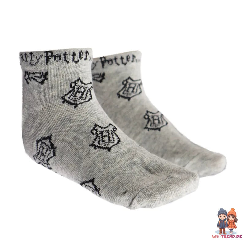 Harry Potter Hogwarts kurze Sneaker Kinder Socken 2er Pack - WS-Trend.de 27 - 38 Unisex