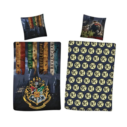 Harry Potter Kinder Bettwäsche Set - WS-Trend.de Hogwarts Mikrofaser 2tlg 135/140x200 63x63 cm