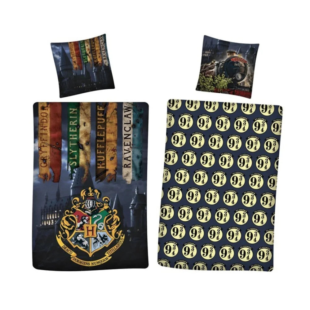 Harry Potter Kinder Bettwäsche Set - WS-Trend.de Hogwarts Mikrofaser 2tlg 135/140x200 63x63 cm