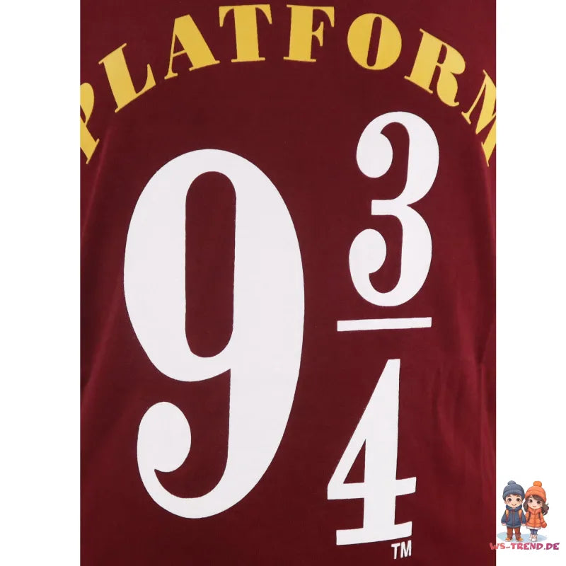 Harry Potter Platform 9 3/4 Kinder Schlafanzug Pyjama - WS-Trend.de kurzarm 134 -164 baumwolle