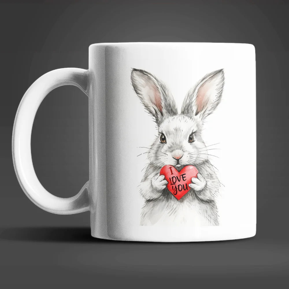 Hase Bunny Ich Liebe Dich Valentinstag Kaffeetasse Teetasse Tasse Geschenkidee - WS-Trend.de