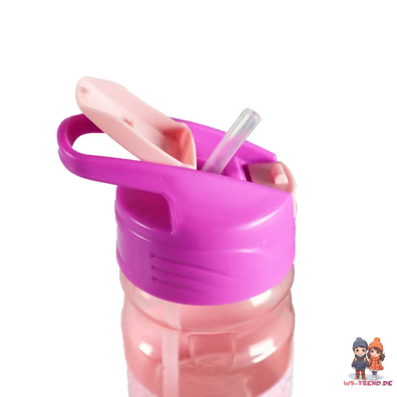 Hello Kitty Kinder Wasserflasche Trinkflasche Flasche 500 ml Tragegriff und Halm - WS-Trend.de