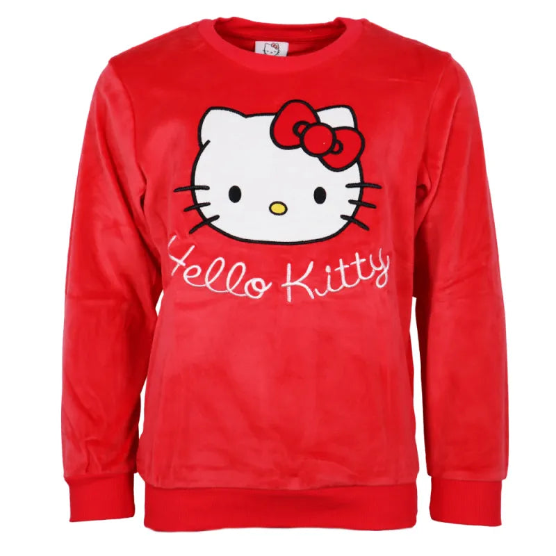 Hello Kitty Mädchen Kinder Velour Pullover Sweater Pulli - WS-Trend.de