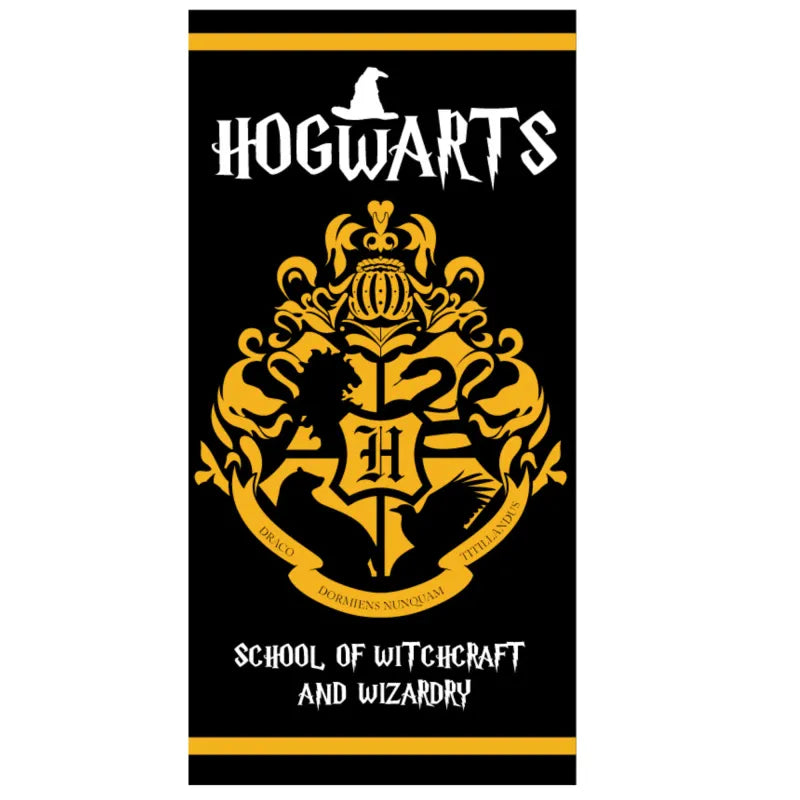 Harry Potter Hogwarts Badetuch Strandtuch - WS-Trend.de Duschtuch Handtuch XL 70x140 cm Schwarz