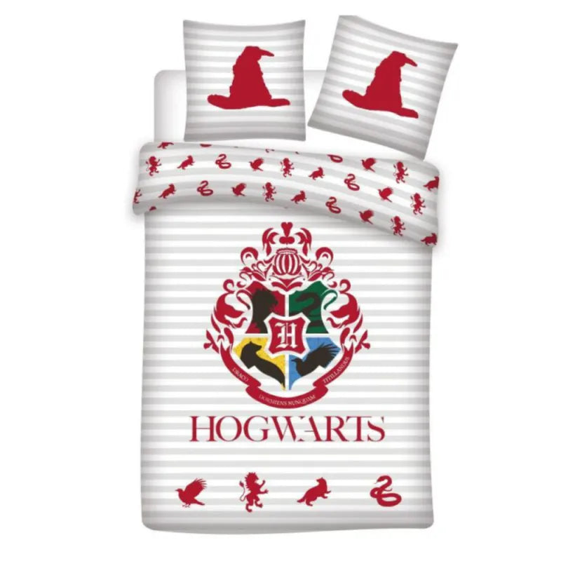 Harry Potter Hogwarts Bettwäsche 2tlg Set 135x200 80x80 cm 100% Baumwolle - WS-Trend.de