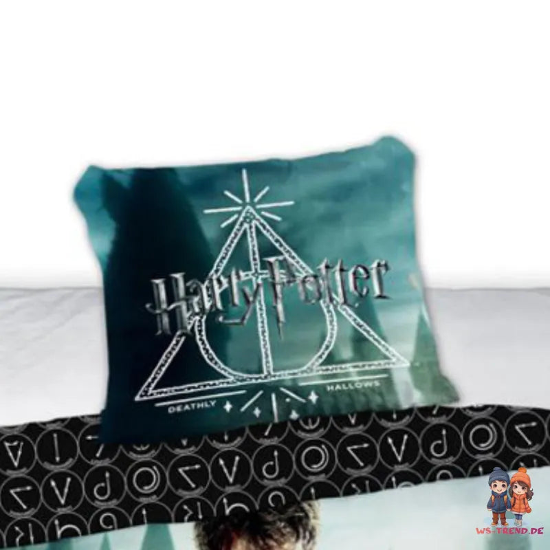 Harry Potter Film Bettwäsche 2tlg Set 135x200 80x80 cm 100% Baumwolle - WS-Trend.de