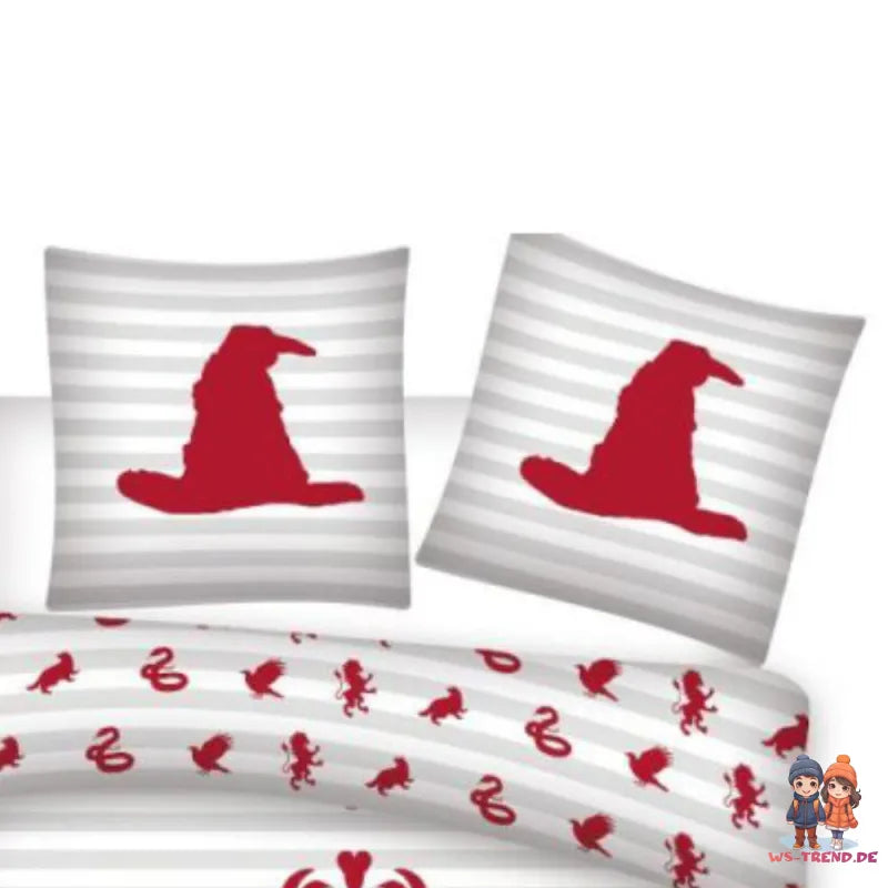 Harry Potter Hogwarts Bettwäsche 2tlg Set 135x200 80x80 cm 100% Baumwolle - WS-Trend.de