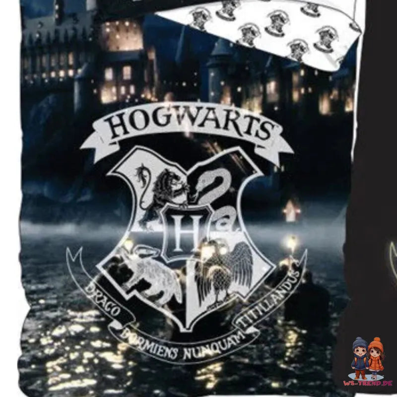Harry Potter Glow in the Dark 2tlg Bettwäsche Set 135x200 80x80 100% Baumwolle - WS-Trend.de
