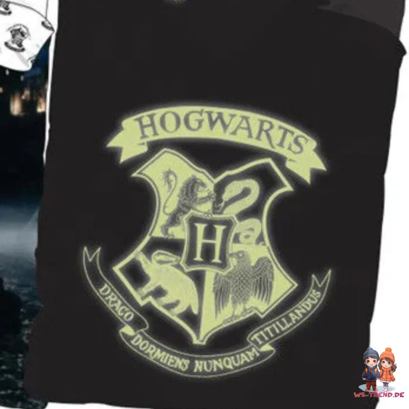 Harry Potter Glow in the Dark 2tlg Bettwäsche Set 135x200 80x80 100% Baumwolle - WS-Trend.de