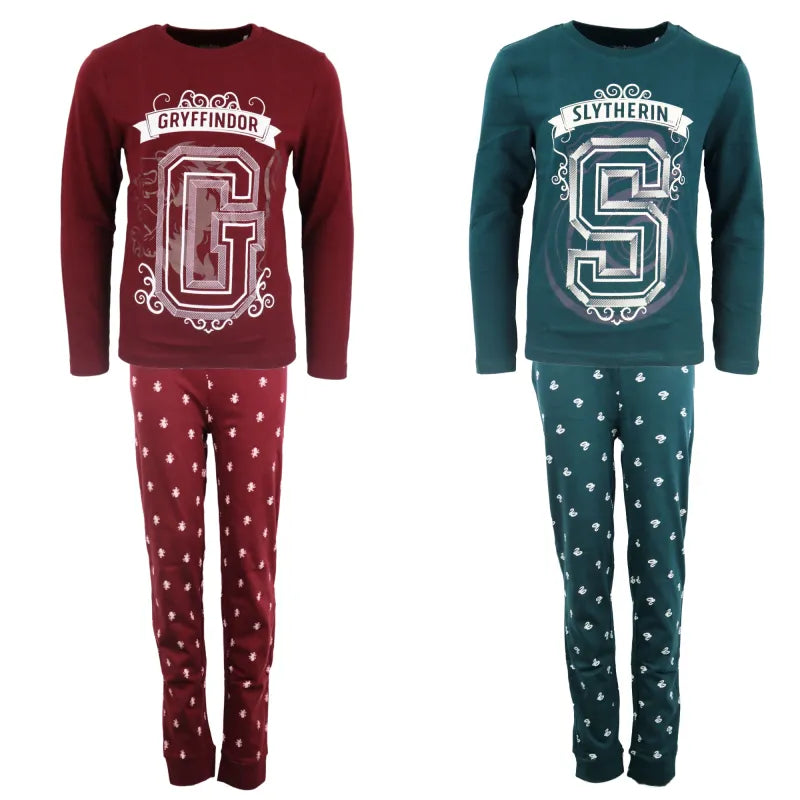 Harry Potter Gryffindor Slytherin Jungen Schlafanzug Pyjama - WS-Trend.de 104-134 Baumwolle