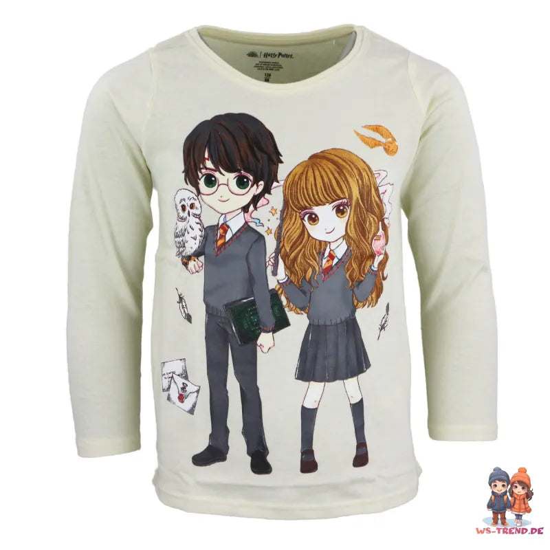Harry Potter Hermine Mädchen Schlafanzug Pyjama lang - WS-Trend.de 104-134 Baumwolle