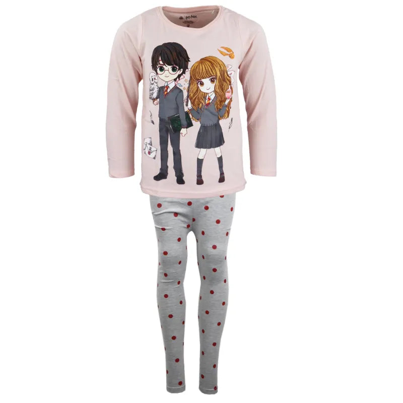 Harry Potter Hermine Mädchen Schlafanzug Pyjama lang - WS-Trend.de 104-134 Baumwolle