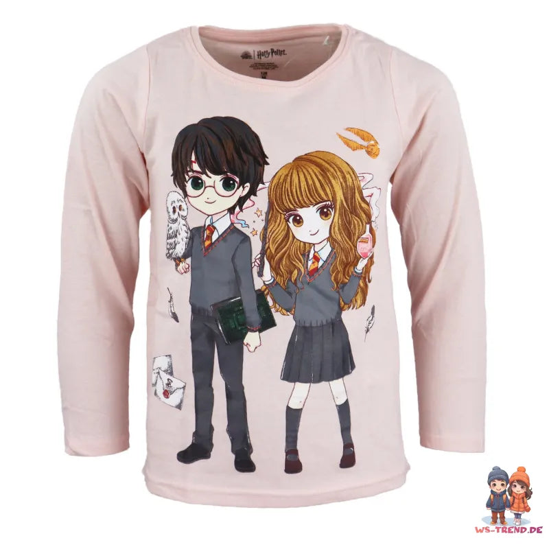 Harry Potter Hermine Mädchen Schlafanzug Pyjama lang - WS-Trend.de 104-134 Baumwolle