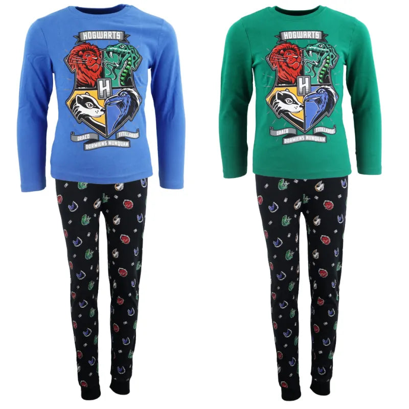 Harry Potter Hogwarts Kinder Schlafanzug Pyjama - WS-Trend.de langarm 104-134 baumwolle