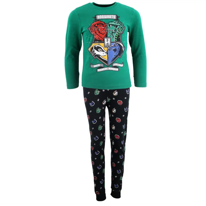 Harry Potter Hogwarts Kinder Schlafanzug Pyjama - WS-Trend.de langarm 104-134 baumwolle