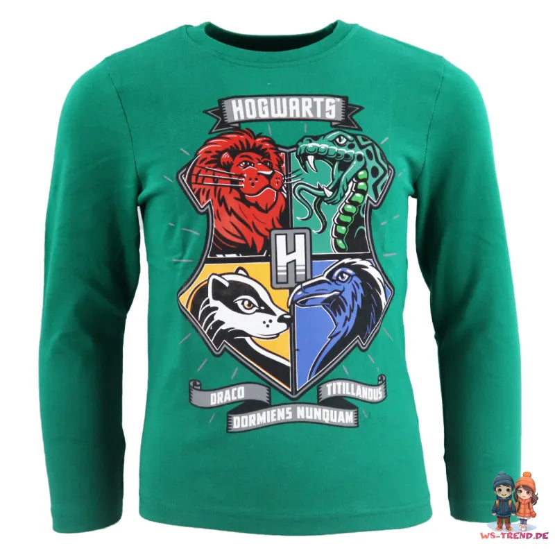 Harry Potter Hogwarts Kinder Schlafanzug Pyjama - WS-Trend.de langarm 104-134 baumwolle