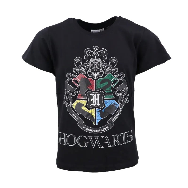 Harry Potter Hogwarts Jugend T-Shirt - WS-Trend.de Kinder Shirt Blau Schwarz 116 bis 152 Baumwolle