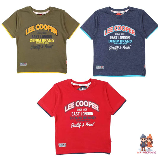 Lee Cooper Kinder Jungen T-Shirt Kurzarm Shirt - WS-Trend.de 104-164 Baumwolle