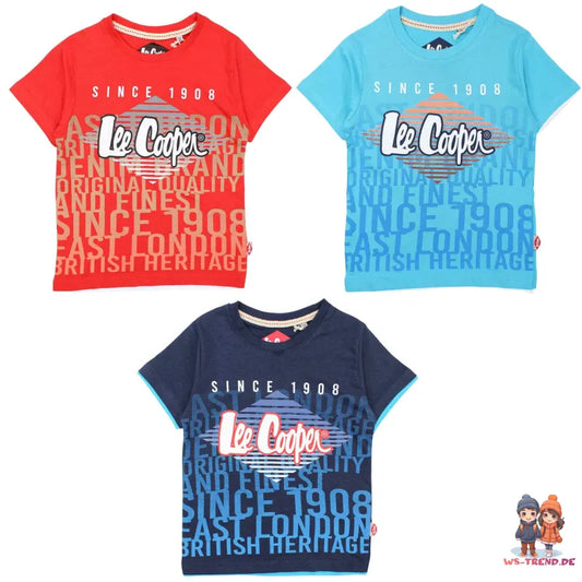 Lee Cooper Kinder Jungen T-Shirt Kurzarm Shirt - WS-Trend.de 104-164 Baumwolle