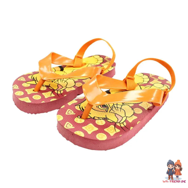 Disney König der Löwen Simba Kinder Baby Flip Flops mit Halteriemchen - WS-Trend.de Gr. 20-25