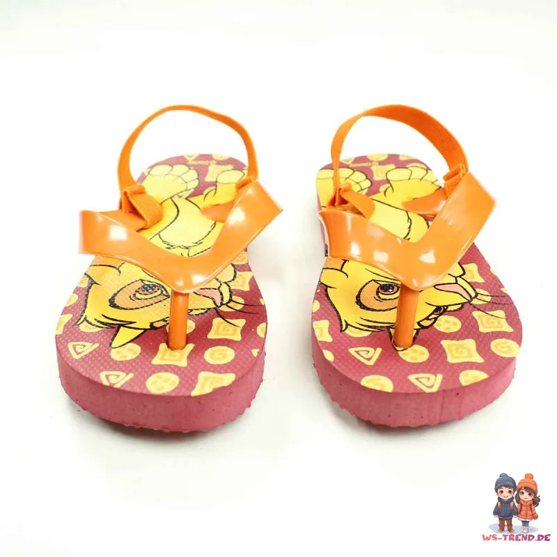 Disney König der Löwen Simba Kinder Baby Flip Flops mit Halteriemchen - WS-Trend.de Gr. 20-25