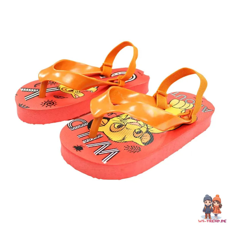 Disney König der Löwen Simba Kinder Baby Flip Flops mit Halteriemchen - WS-Trend.de Gr. 20-25