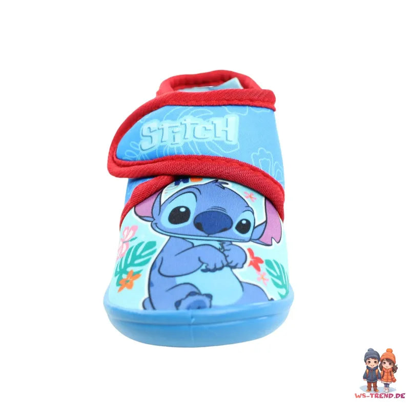 Disney Stitch Angel Kinder Hausschuhe Kitaschuhe Schlüpfschuhe mit Klett - WS-Trend.de 22 - 27