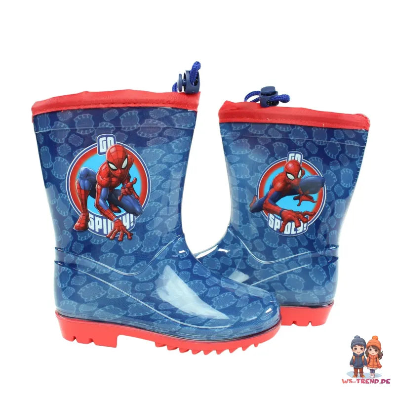 Marvel Spiderman Kinder Jugend Stiefel Gummistiefel Regenstiefel - WS-Trend.de 26-34