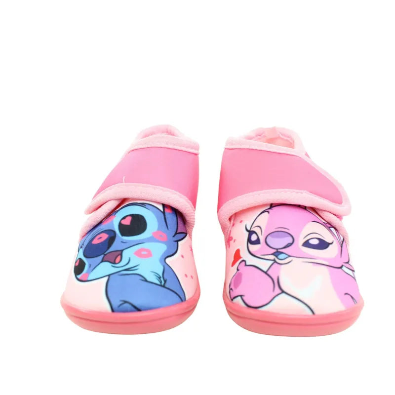 Disney Stitch Angel Kinder Hausschuhe Kitaschuhe Schlüpfschuhe mit Klett - WS-Trend.de 22 - 27