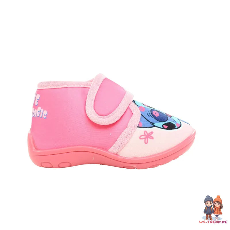 Disney Stitch Angel Kinder Hausschuhe Kitaschuhe Schlüpfschuhe mit Klett - WS-Trend.de 22 - 27