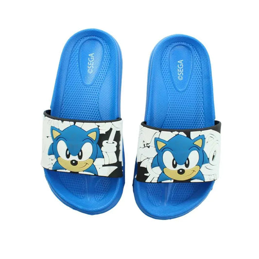 Sonic The Hedgehog 3D Optik Kinder Sandalen Badeschuhe - WS-Trend.de Latschen 25 - 34