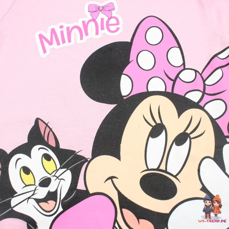 Disney Minnie Maus Figaro Kinder kurzarm T-Shirt Shirt - WS-Trend.de Mädchen Top Tops 98-128 Baumwolle