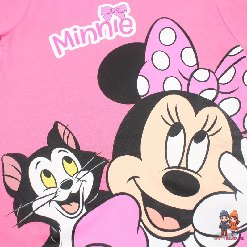 Disney Minnie Maus Figaro Kinder kurzarm T-Shirt Shirt - WS-Trend.de Mädchen Top Tops 98-128 Baumwolle