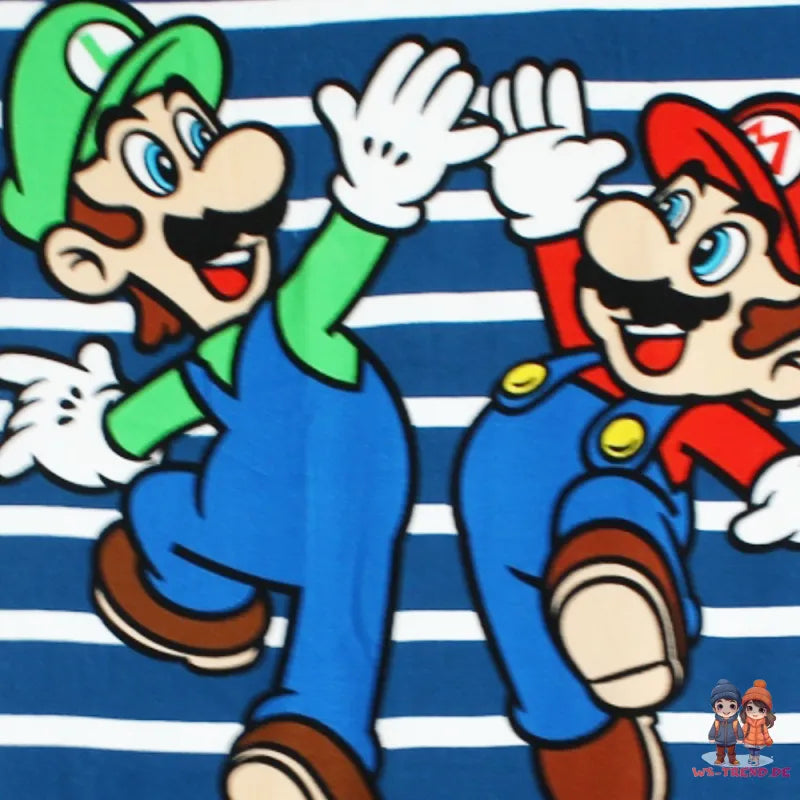 Super Mario Luigi Kinder Mikrofaser Strandtuch Badetuch XL 70x140 cm - WS-Trend.de