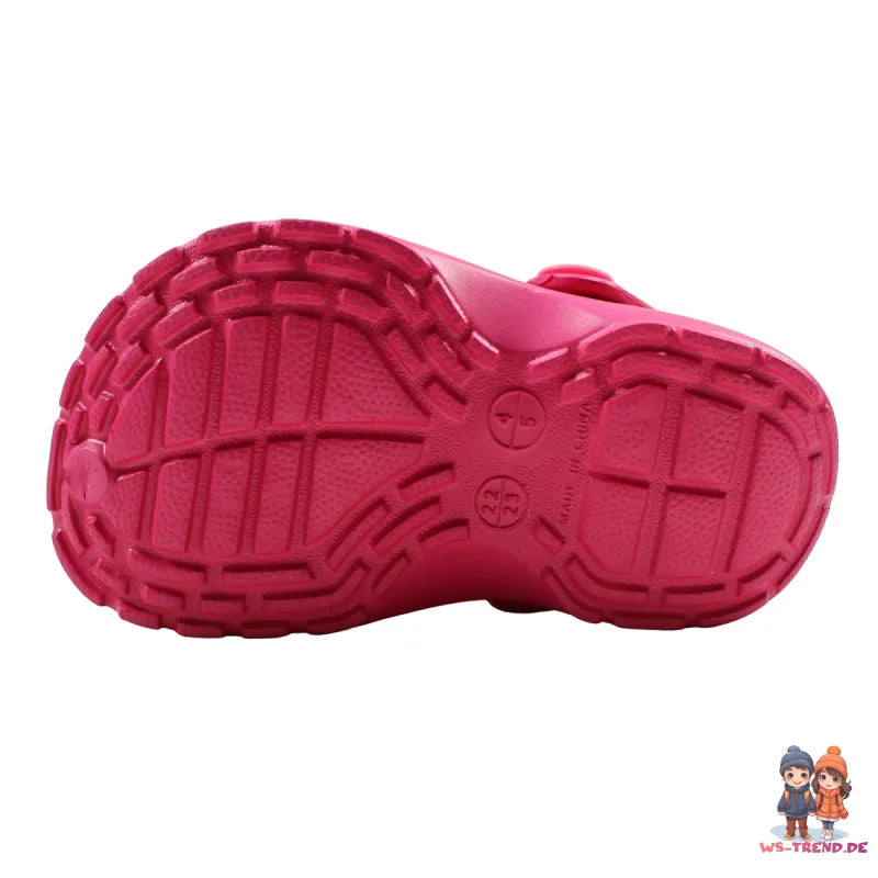 Süßes Einhorn Unicorn Kinder Clogs Sandalen - WS-Trend.de Badeschuhe Latschen 22-33 Pink