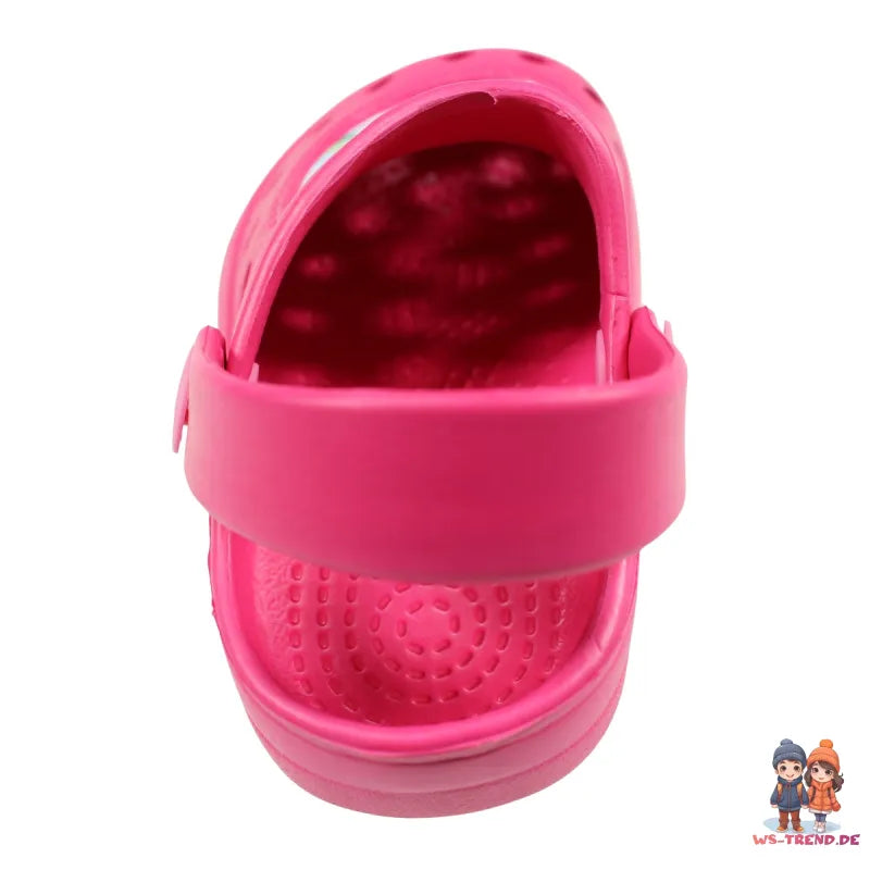 Süßes Einhorn Unicorn Kinder Clogs Sandalen - WS-Trend.de Badeschuhe Latschen 22-33 Pink