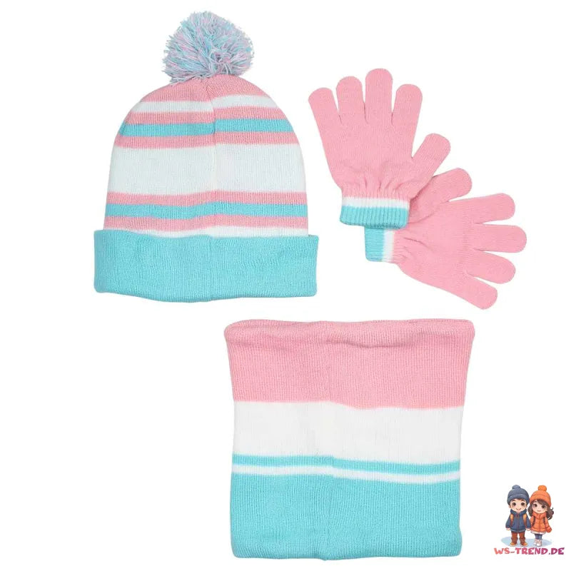 Paw Patrol Skye Liberty Kinder 3tlg Set Winter Mütze plus Handschuhe Snood Gr.54 - WS-Trend.de