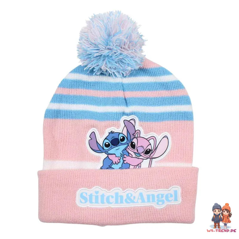 Disney Stitch und Angel Kinder Wintermütze plus Handschuhe - WS-Trend.de